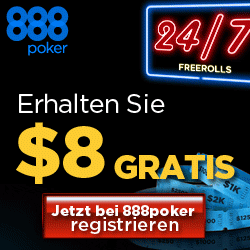 Jetzt mit $8 Gratis pokern!