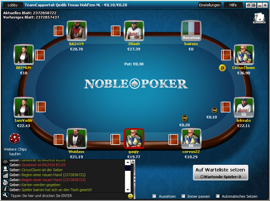 Noble poker freeroll